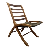 Leather vintage armchair, 1970s