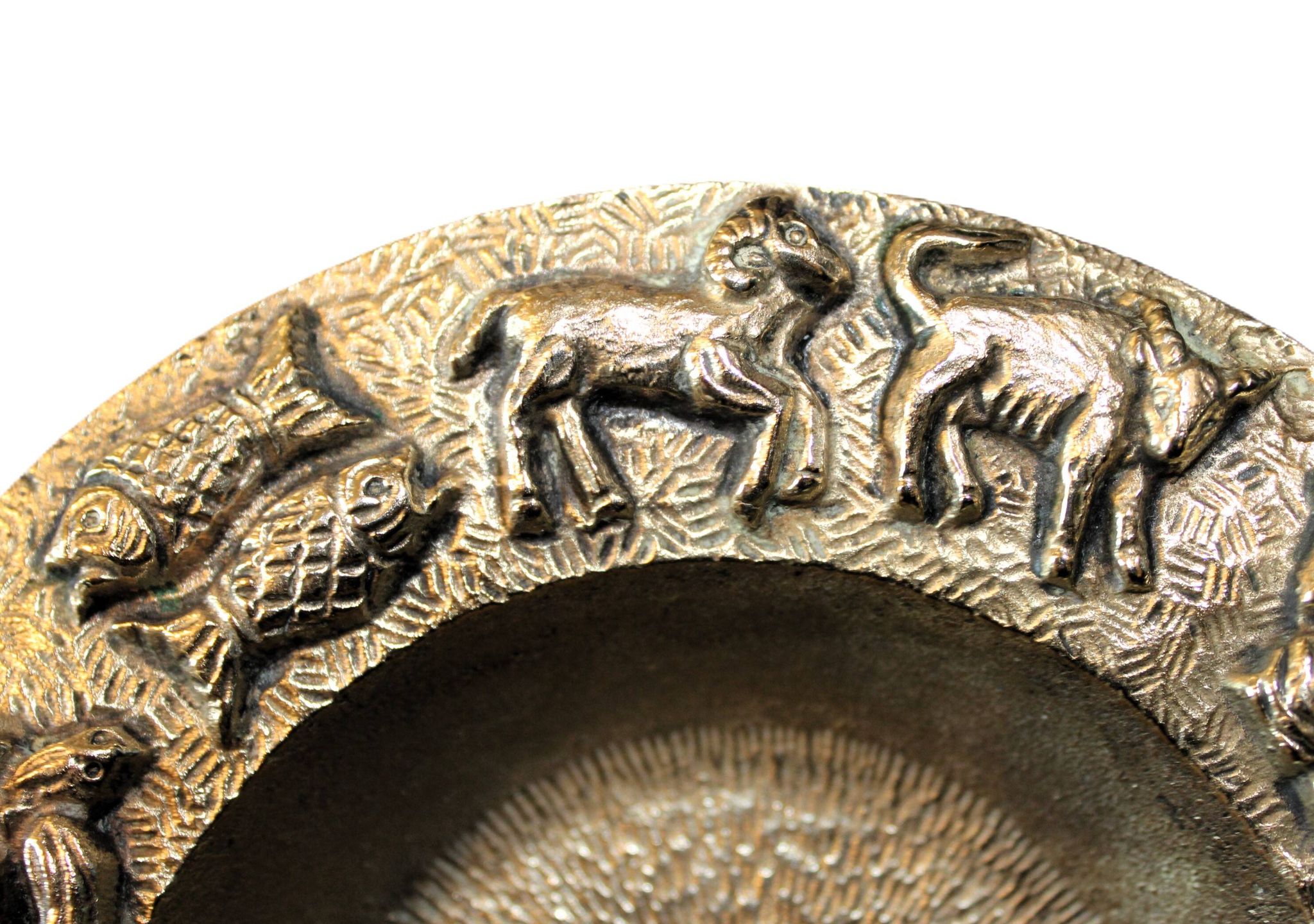 Cendrier vide-poche zodiaque en bronze massif