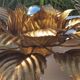 Sconce metal golden leaves 70s