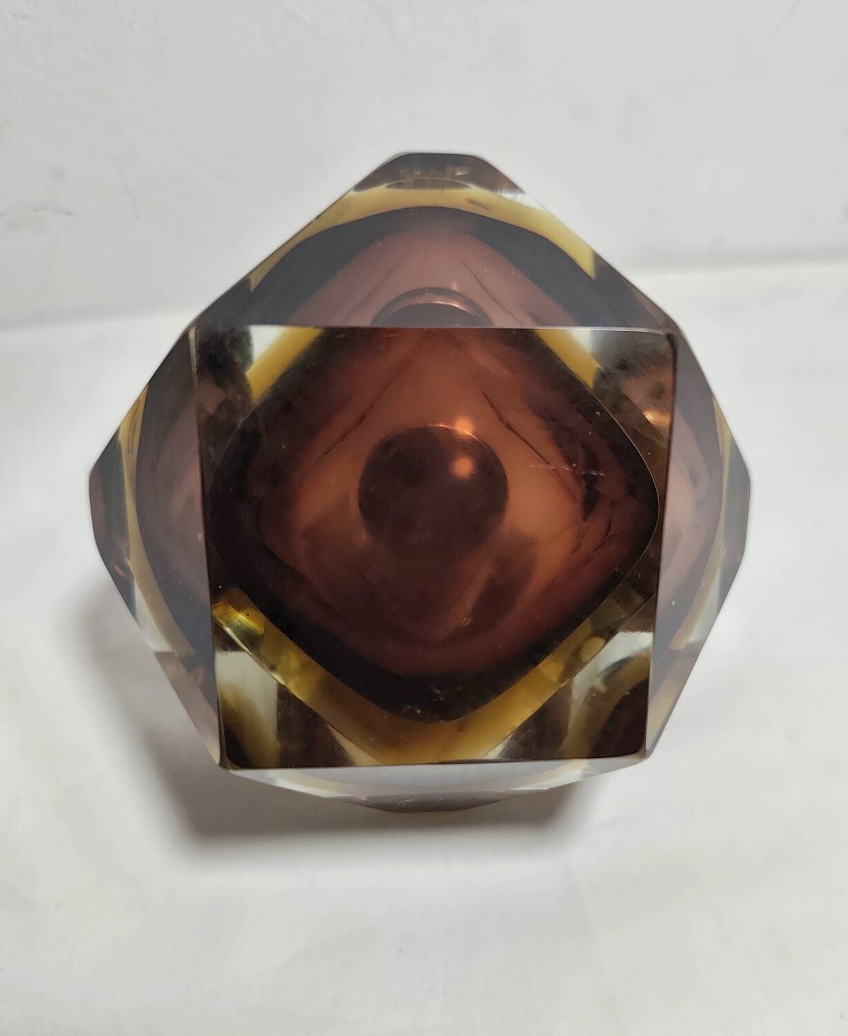Mechero de mesa de cristal de Murano. Italia, 1970s.