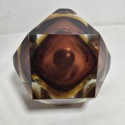 Mechero de mesa de cristal de Murano. Italia, 1970s.