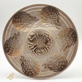 6 oyster/shellfish plates, Atelier d’Art du Revernay.