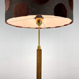 Lampadaire en laiton et bois des années 1960, Danemark, restauré