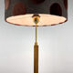 Lampadaire en laiton et bois des années 1960, Danemark, restauré