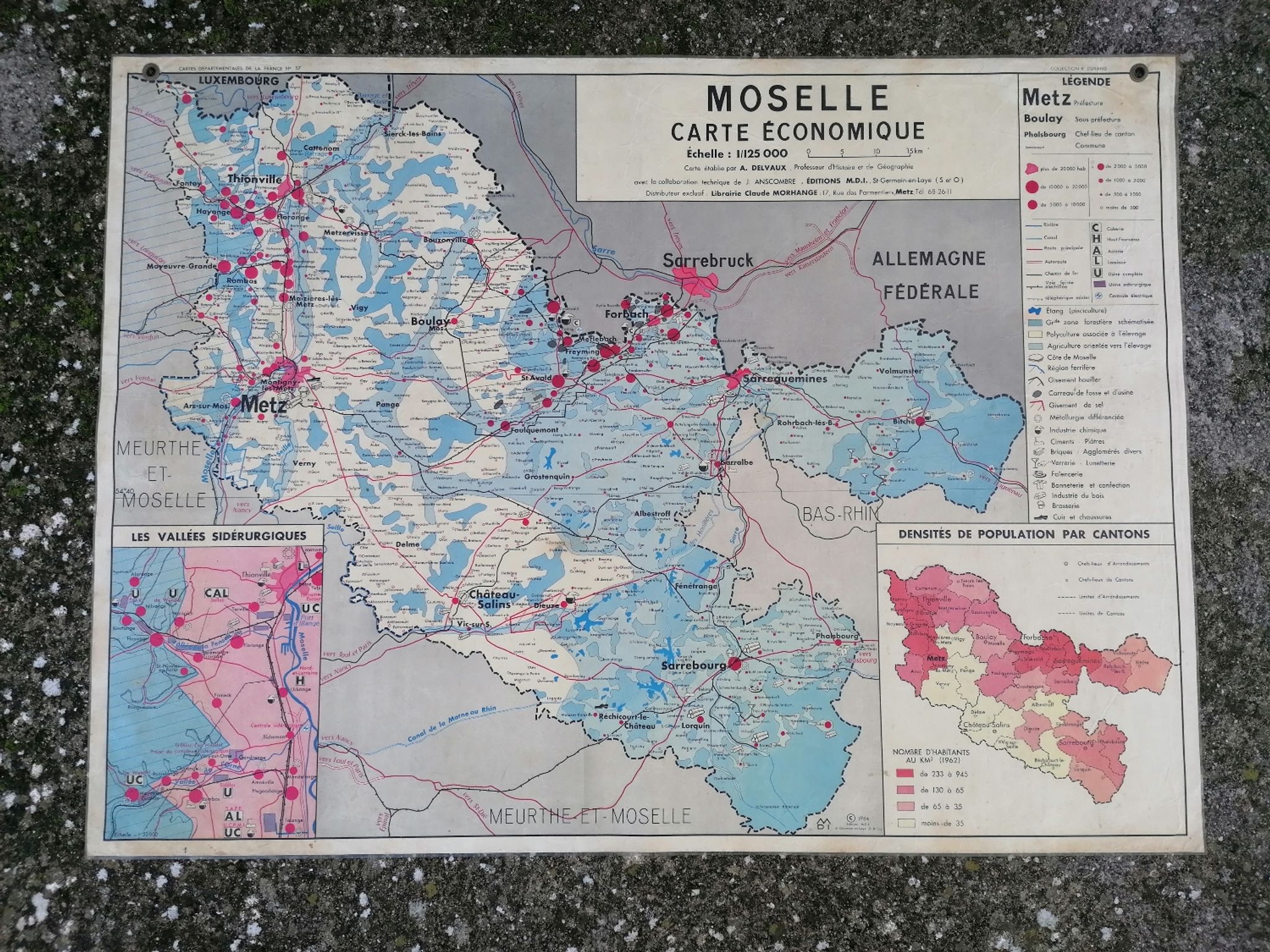 Ancienne carte MDI Moselle-France