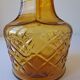 Amber glass carafe, brutalist style, Italy, 1970s.