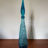 Empoli turquoise glass carafe from the 60s