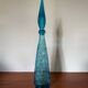 Carafe verre Empoli turquoise années 60