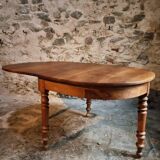 Antique folding demi-lune table, dining table, console.