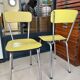 Paire de chaises formica jaune