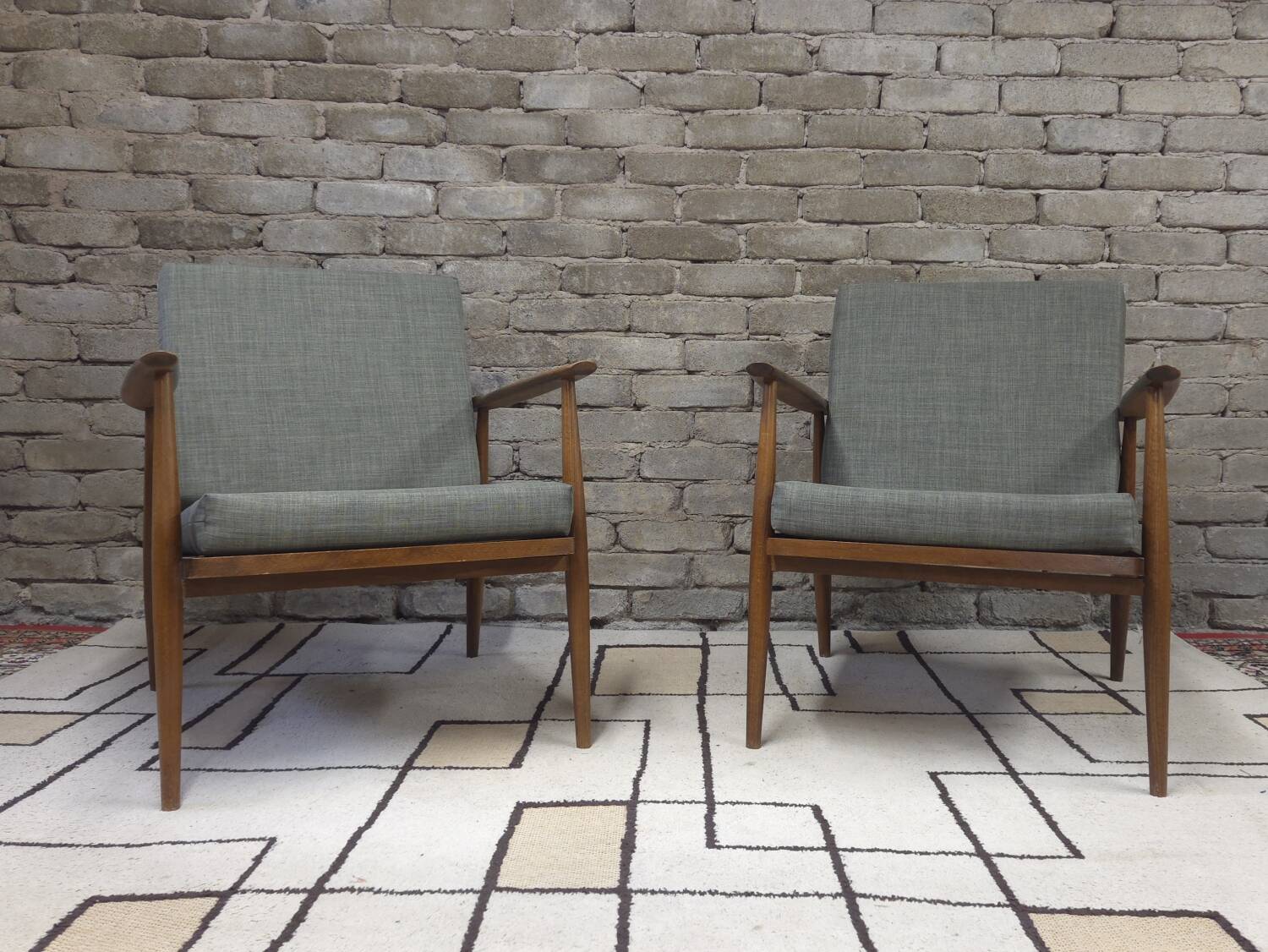 Paire de fauteuils scandinave en teck 1960
