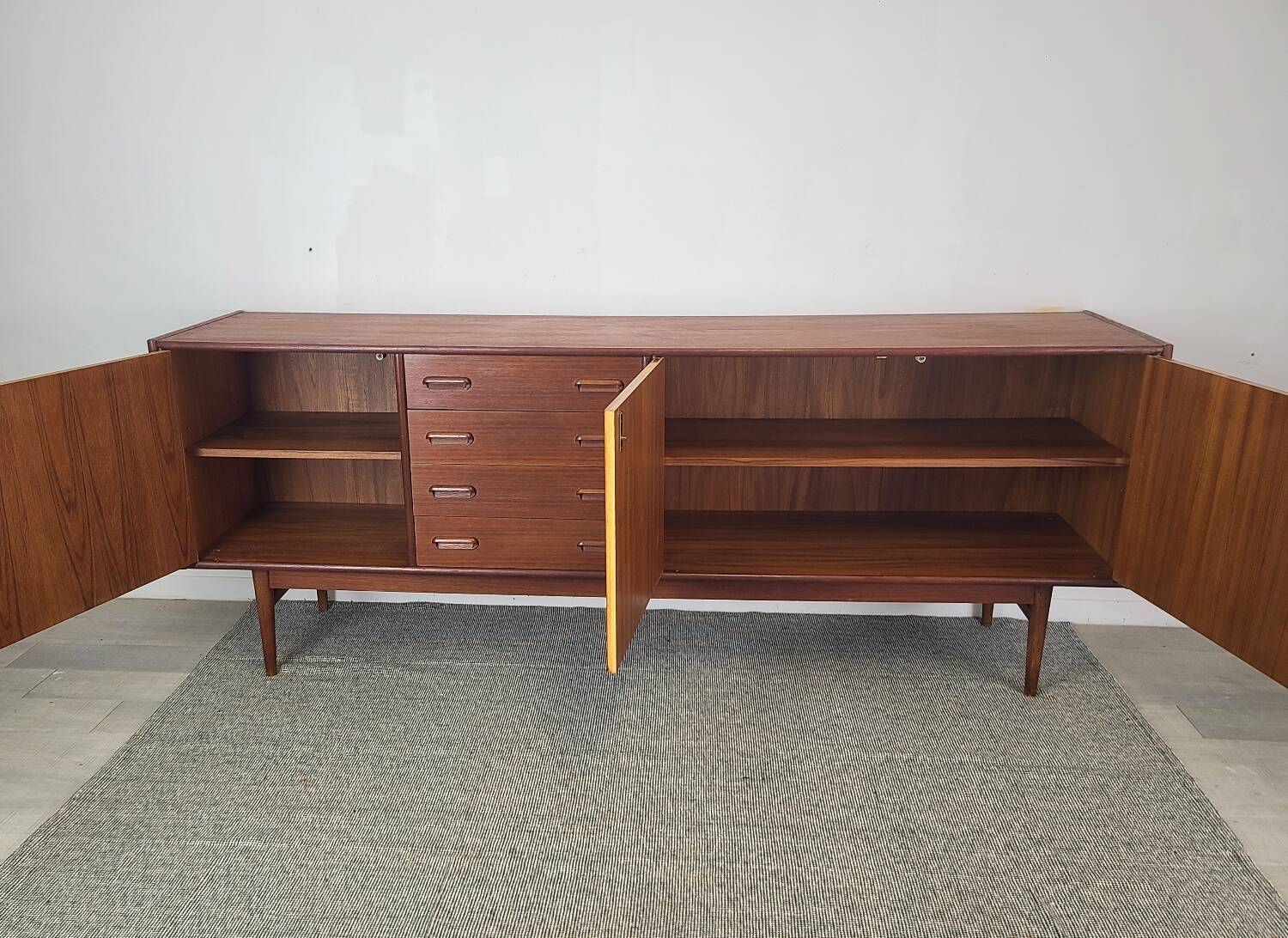 Vintage Danish teak enfilade from the 1960s.