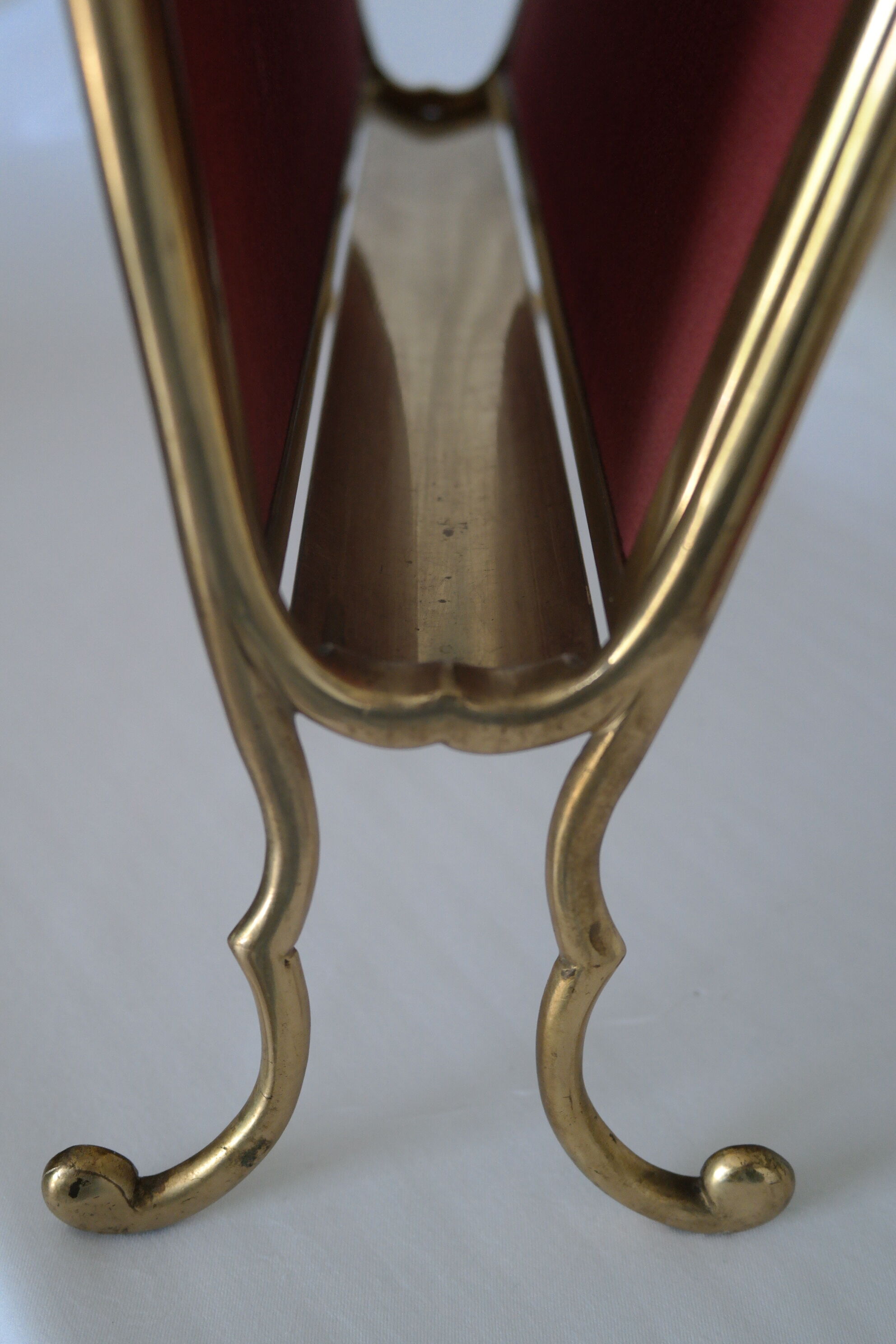 Italian brass magazine rack