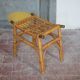 Vintage bamboo stool or bamboo luggage rack, ottoman