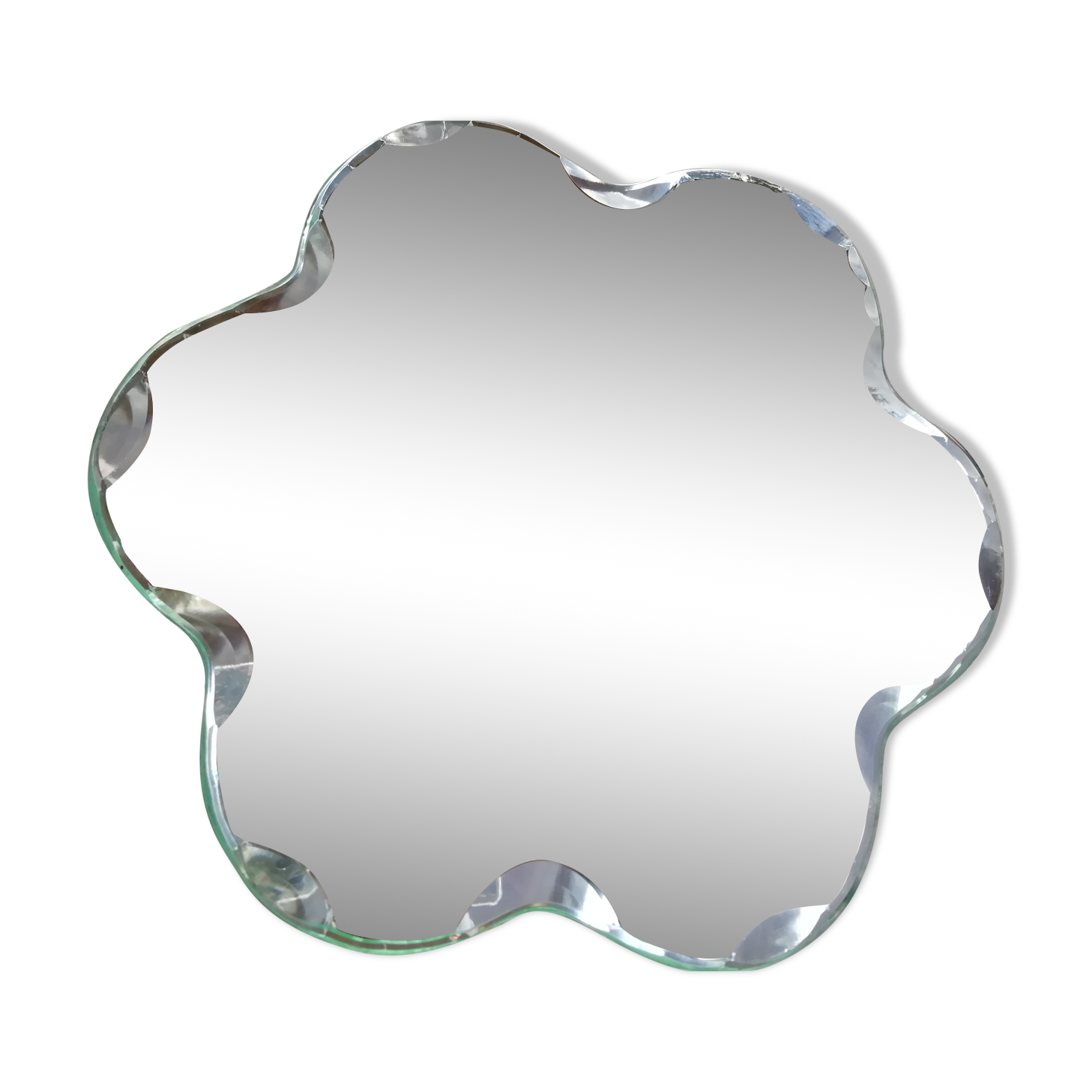 Miroir fleur biseauté