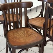 Suite de 4 chaises de bistrot vintage années 1960