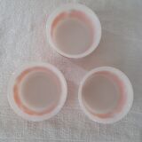 3 ramekins cups LOTUS Arcopal vintage orange flowers