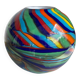 Contemporary abstarct vase with multicolored reeds in murano glass