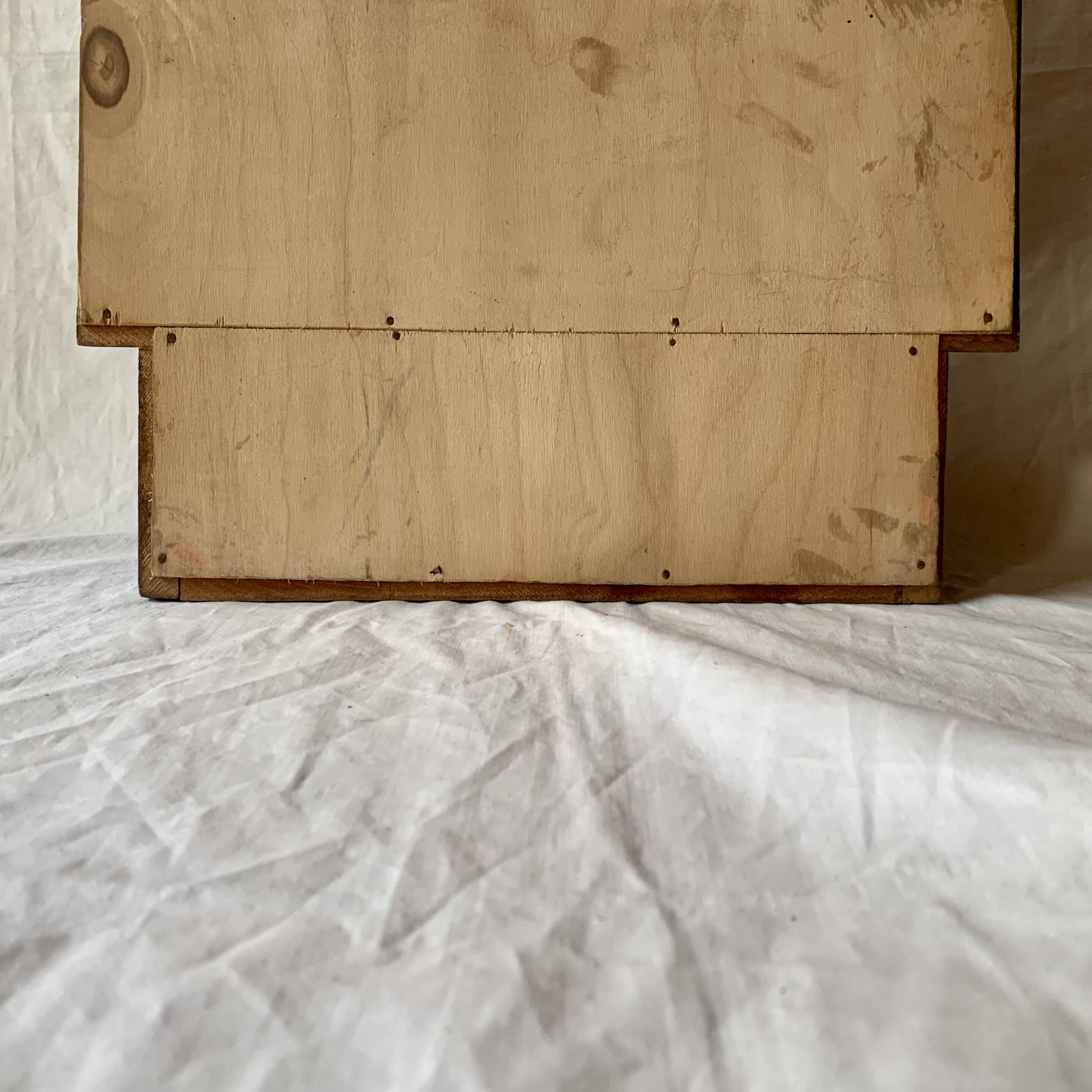 Small Art Deco wooden wall shelf