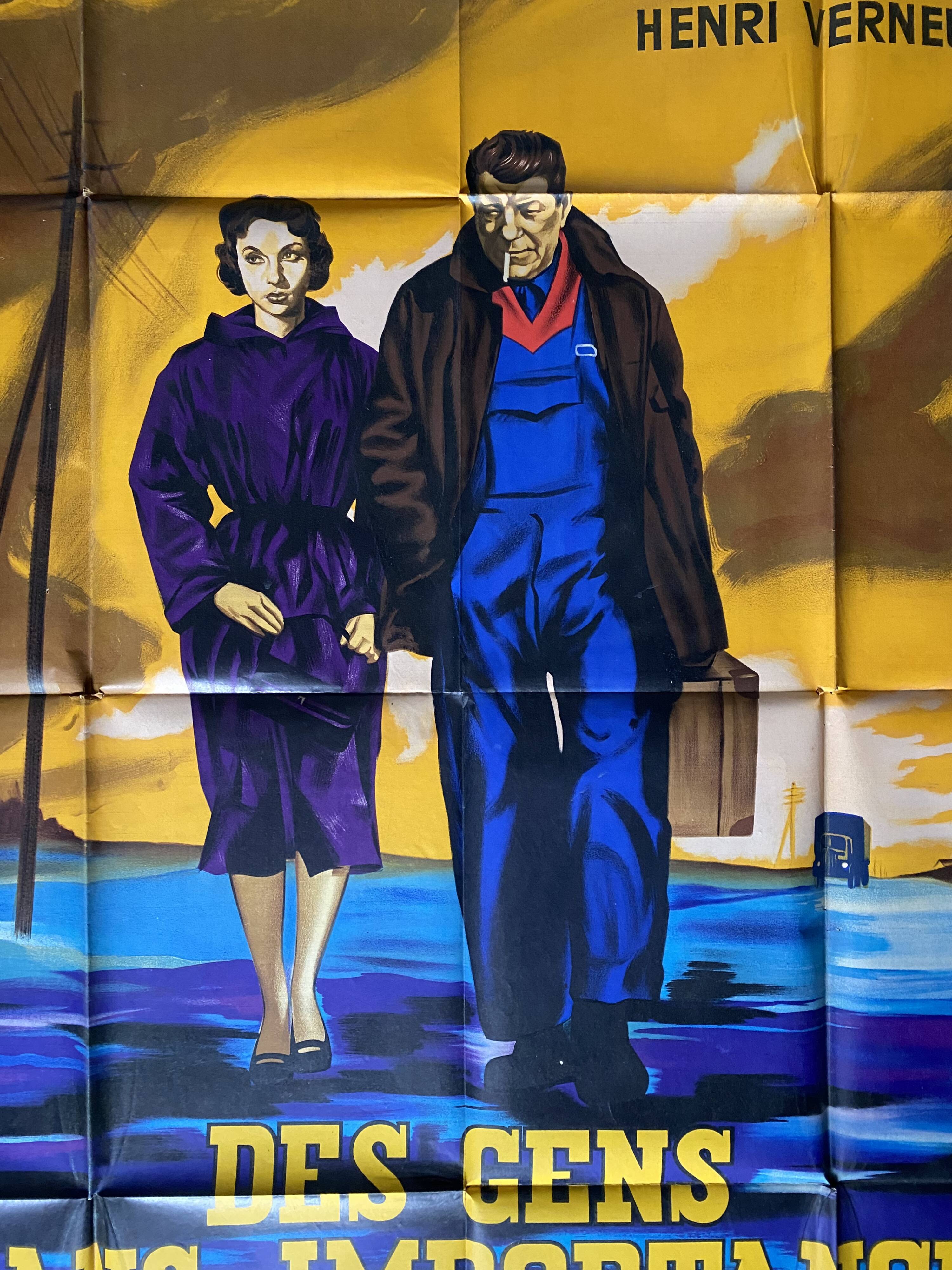 Original cinema poster "Des gens sens importance" Jean Gabin 120x160cm 1956