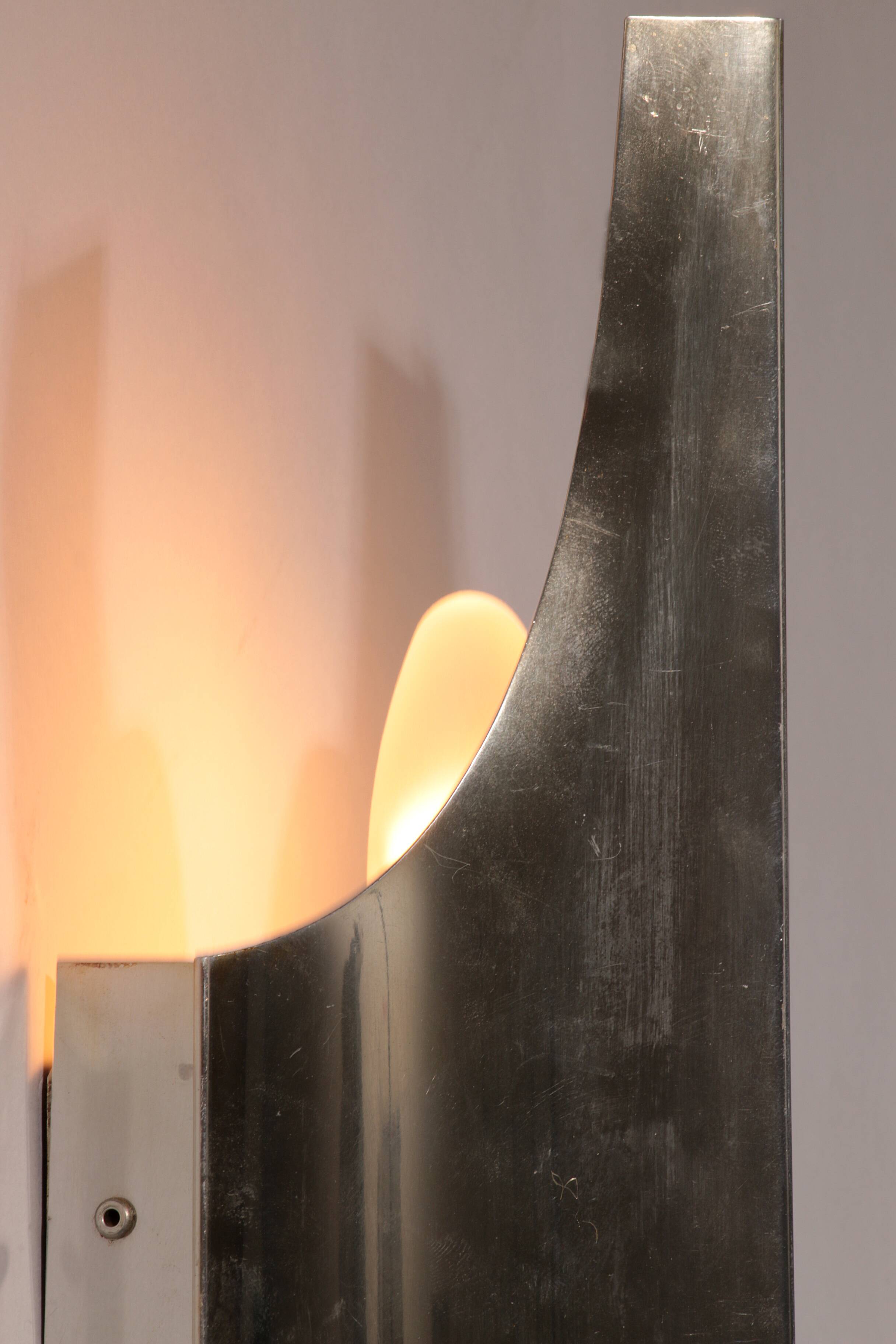 Mid-Century Silver Wall Lamp by Wilhelm Braun Feldweg – Doria Leuchten, Ger