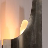 Mid-Century Silver Wall Lamp by Wilhelm Braun Feldweg – Doria Leuchten, Ger