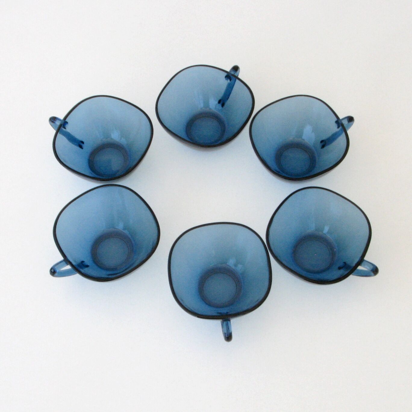 VERECO Coffee Set - Vintage Blue - 6 cups and 6 under cups