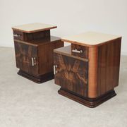 Pair of bedside tables by Jindrich Halabala for Up Zavody art deco 1950