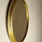 Miroir rond métal doré 31 cm