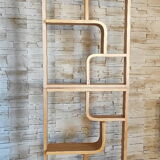 Bent plywood wall, bookcase, flowerbed, Volak by Holesov, 1960s Czechoslovakia