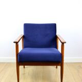 Vintage navy blue easy chair, 1970s