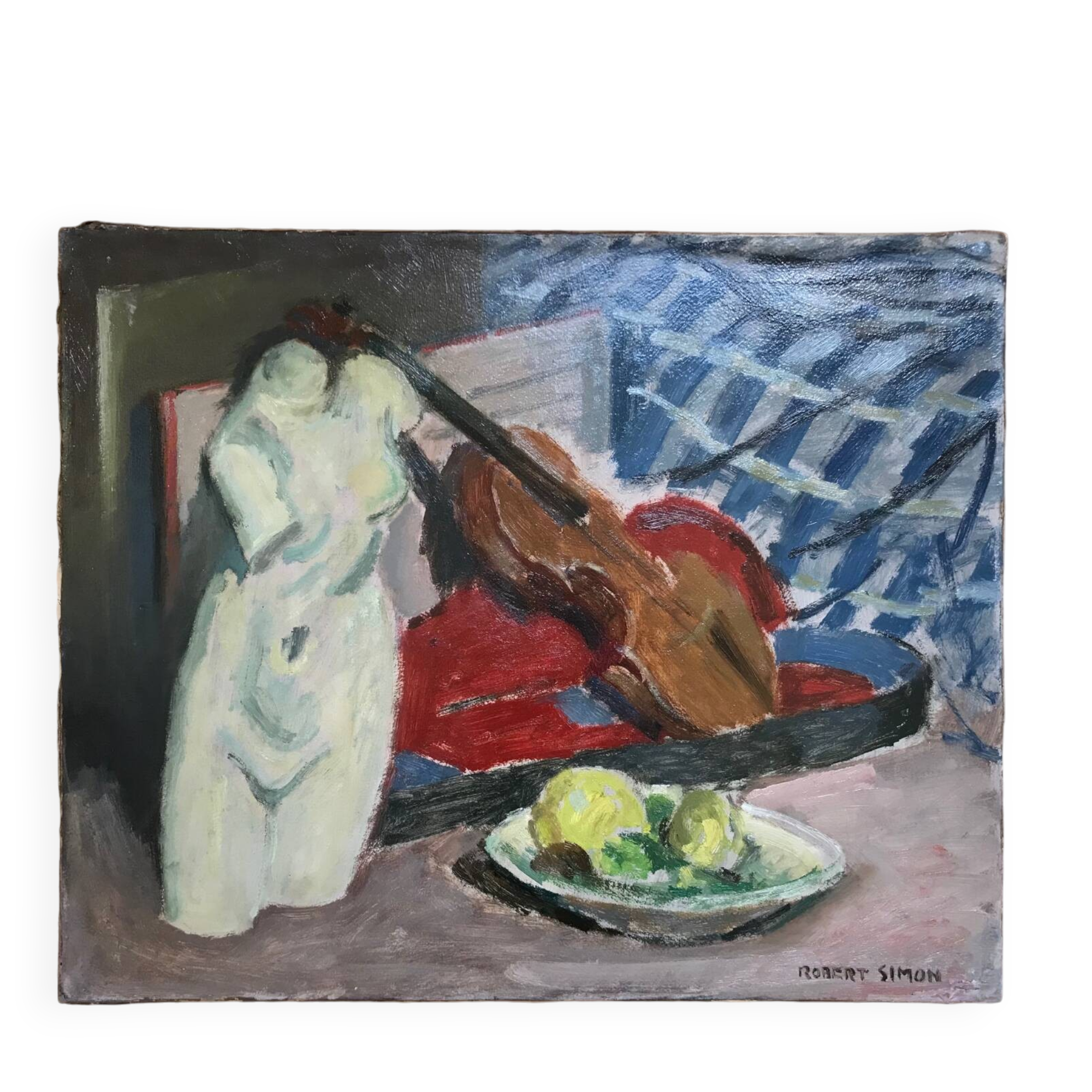 Oil on canvas by robert simon (1888-19