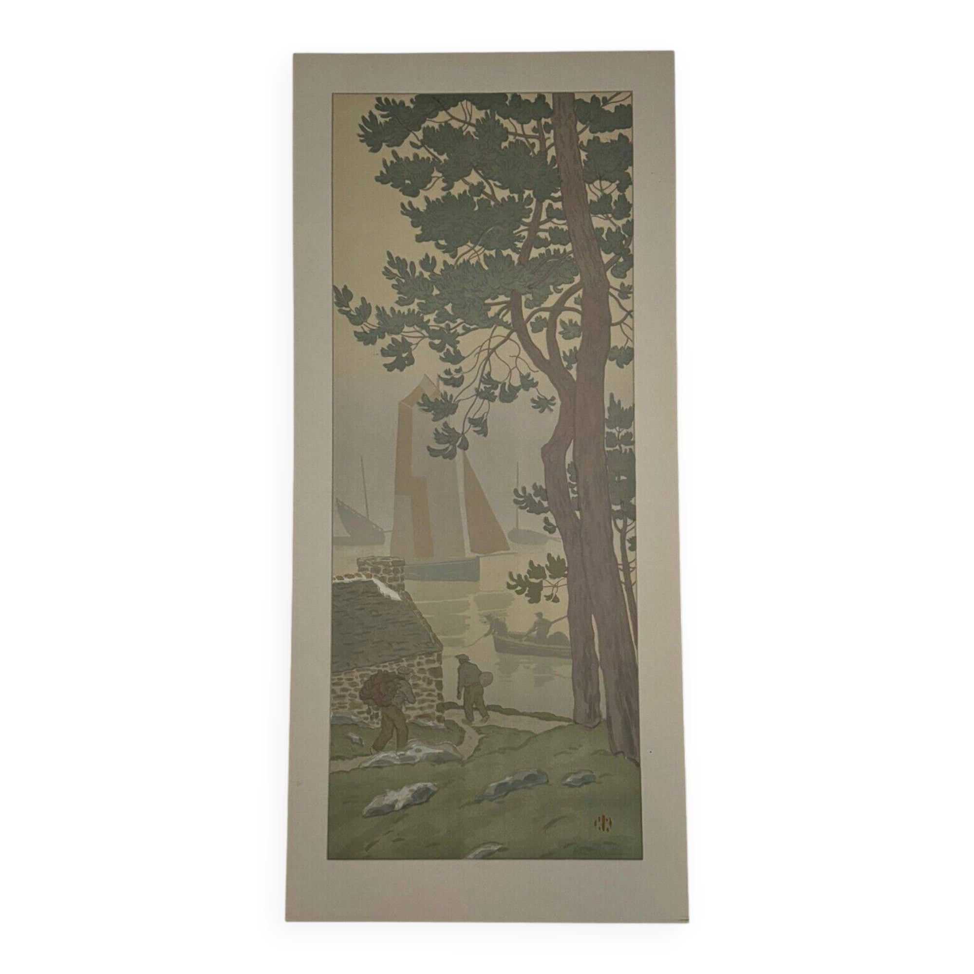 Lithograph by Henri Rivière The Magic of the Hours - The Mist