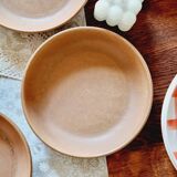 Lot de 7 assiettes calotte ou creuses en grès