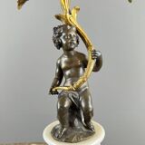 Pair of bronze and marble candelabra, Napoleon III period