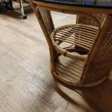 Vintage rattan coffee table