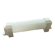 Art Deco tubular wall light in ceramic and white opaline glass tube.