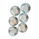 Set of 6 flat plates in iron earth model Narcisse de Saint Amand (LOT 4)