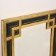 Mirror in gilded wood and black glass by Deknudt Belgium