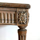Beautiful Louis XVI style console in natural wood .marble top
