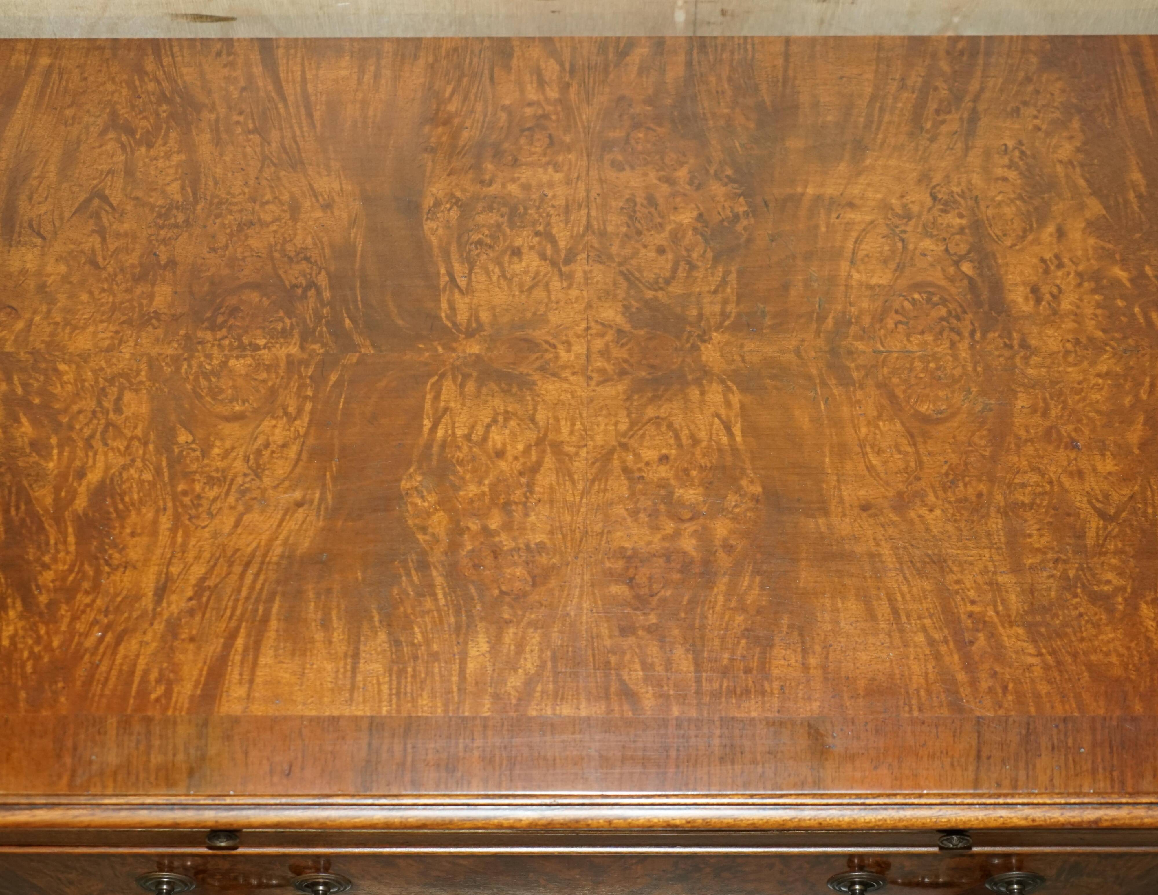 1940s vintage walnut commode with butler's serving tray.