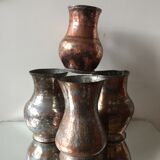 4 Islamic Art Ottoman Turkish copper pitchers antique