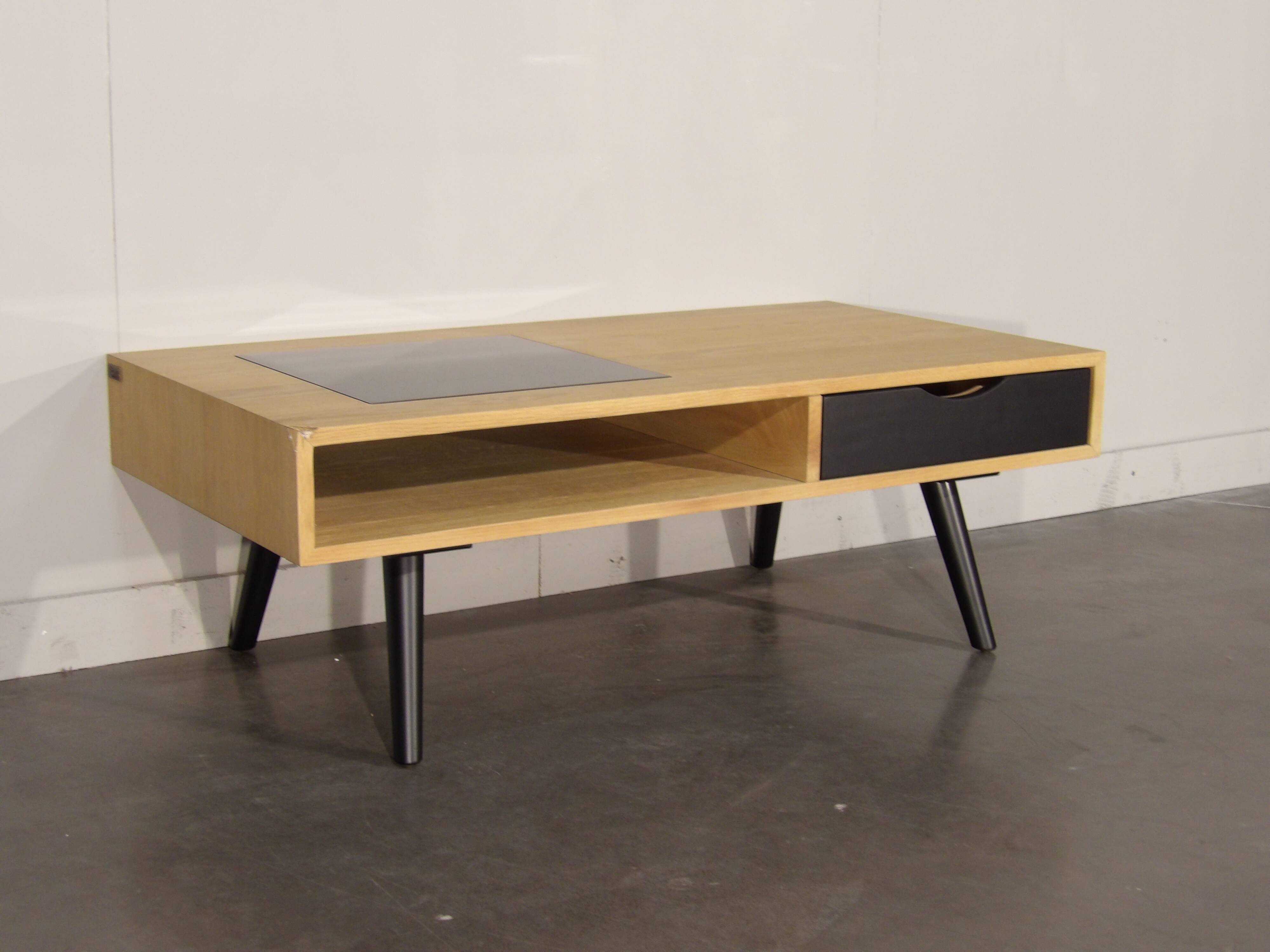 Vintage style coffee table in natural light oak
