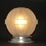 Art Deco ceiling light in glass and metal