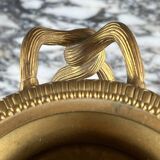 Large Pompeian-style bronze cup with two handles, 19th century.