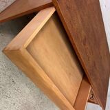 Vintage desk with rolling doors