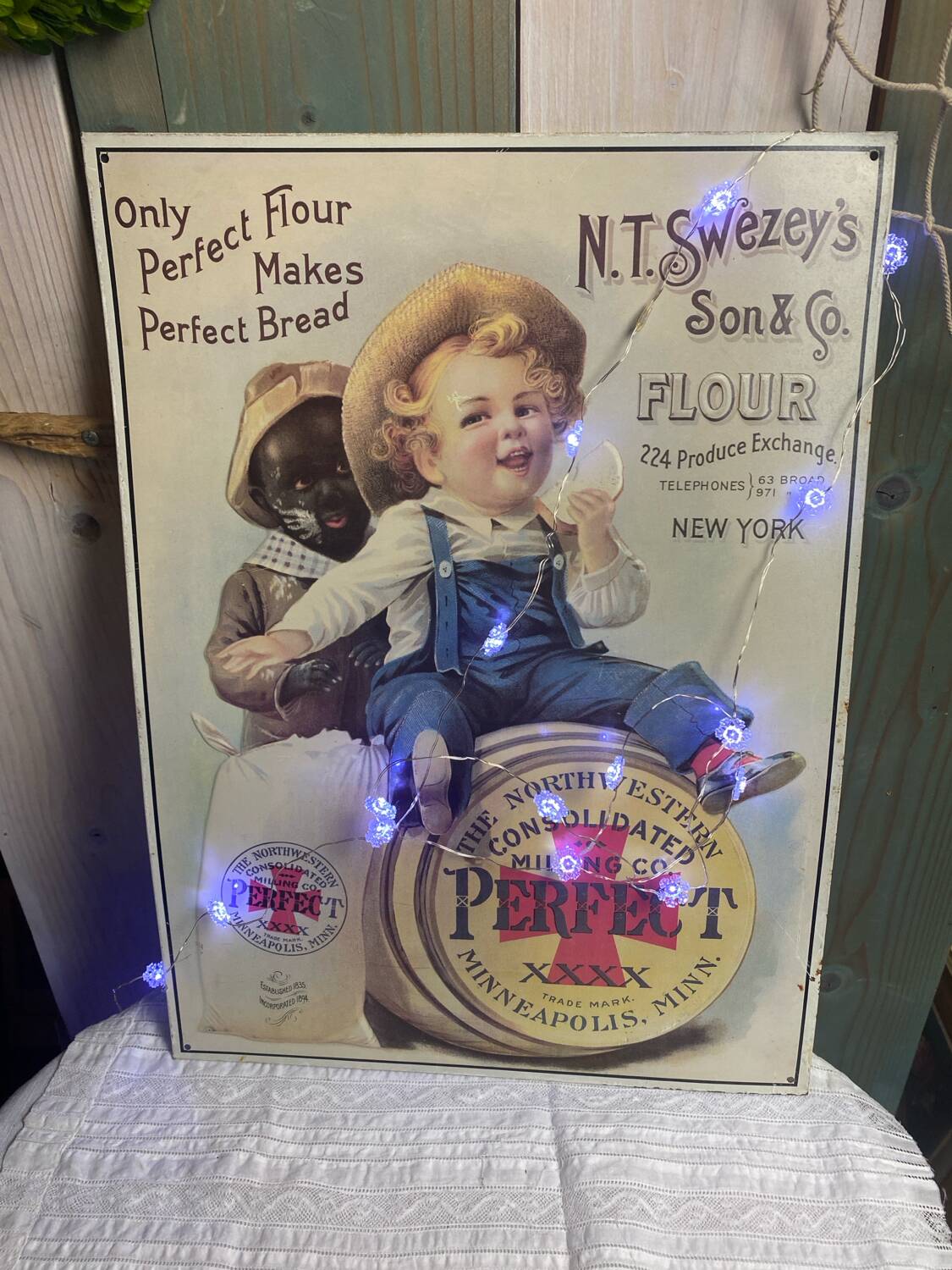 American vintage tin sign