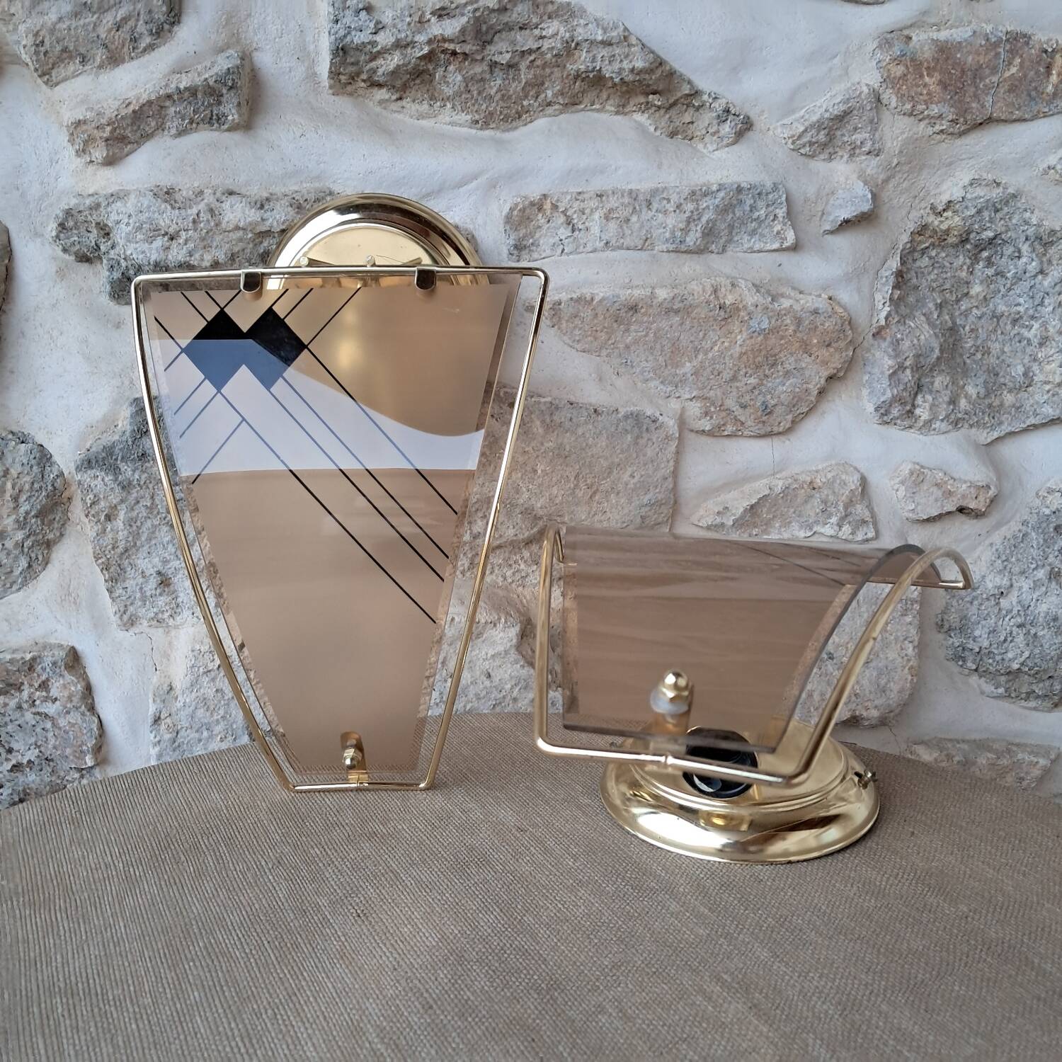 Vintage gold wall sconce