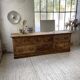 XXL walnut silk loom furniture from the 50s