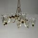 Venetian Murano Glass and Brass Chandelier Circa 1950